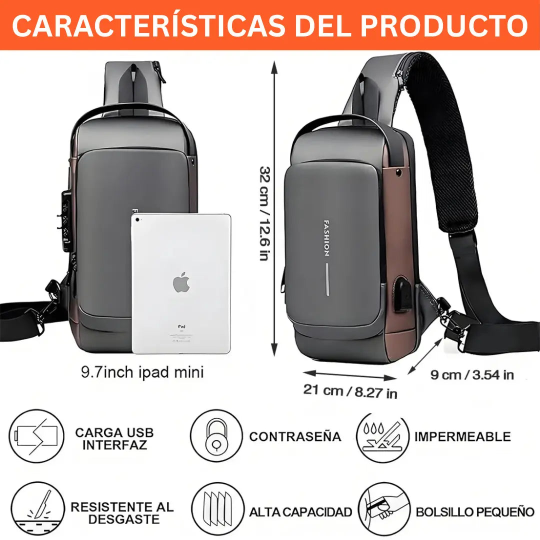 Mova® - Mochila Antirrobo Impermeable Con Carga USB