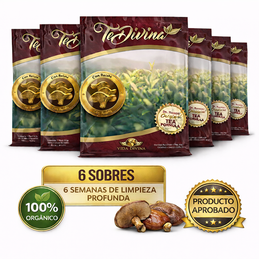 PROMO SEGUNDO -  ✨ Té Vida Divina® (Kit 6 semanas) - Detox Digestivo Limpieza Suave + Energía Diaria con Reishi 🍃🍄