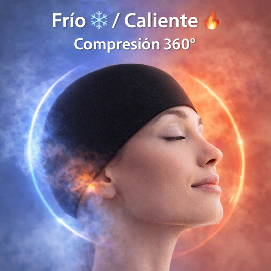 🧊💆‍♀️ Calmi® – Gorro Terapéutico de Compresión Fría y Caliente (Alivio 360) 🌿✨
