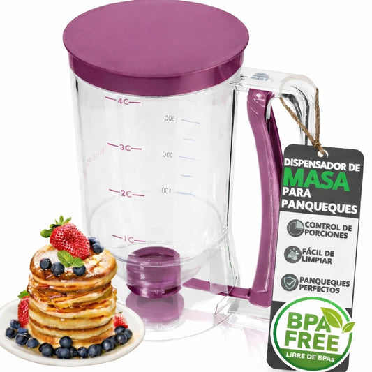 PROMO SEGUNDO 🥞 Batter Dispenser® 950ml – Dispensador de Masa Antiderrames para Hotcakes, Waffles y Panquecitos