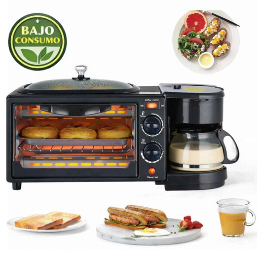 PROMO SEGUNDO 🍞 ChefStation® — Estación de Desayuno Pro 3-en-1 (Café, Horno y Parrilla) ☕🥞